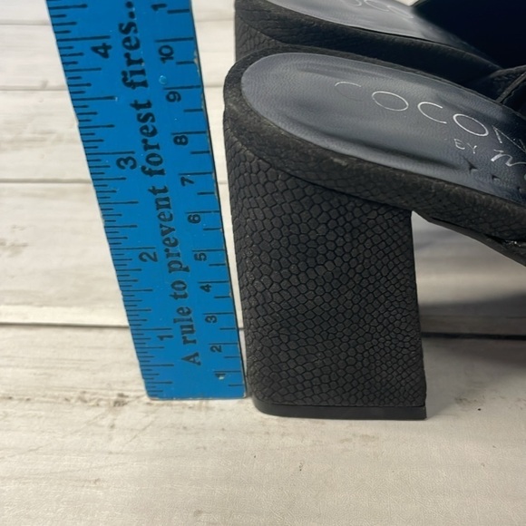 Coconuts by Matisse Black Night Moves Vegan Slip On Chunky Heels Mules - Picture 10 of 12